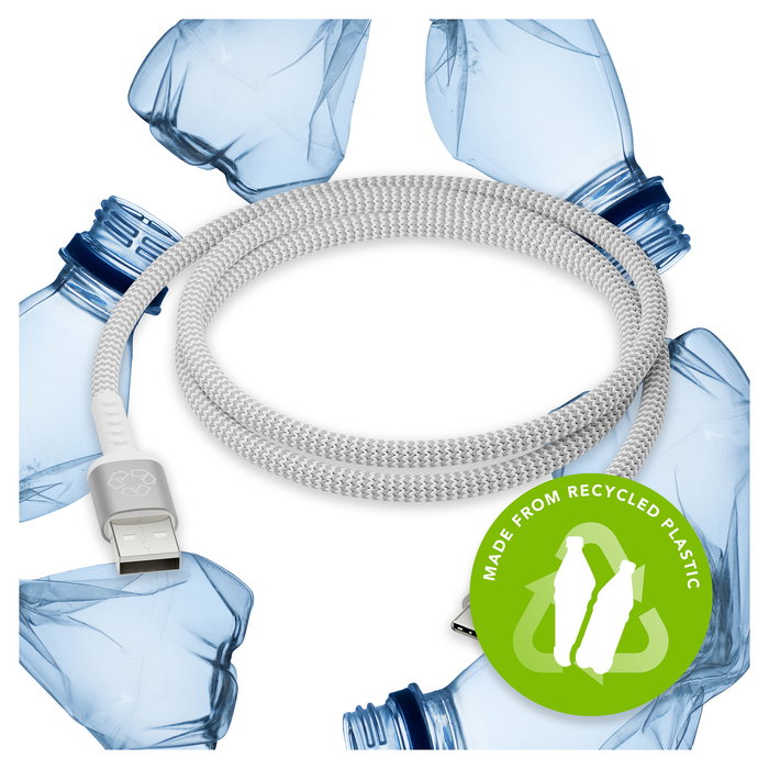 dbramante 1928 CB12ACGR7114 Cable USB A a USB C Redondo 1.2M Blanco USB 2.0