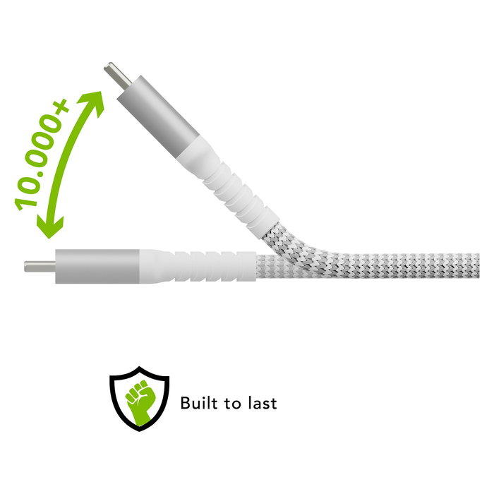 dbramante 1928 CB12ACGR7114 Cable USB A a USB C Redondo 1.2M Blanco USB 2.0