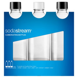 SodaStream Pack de 3 Botellas de 1L para Bebidas Carbonatadas