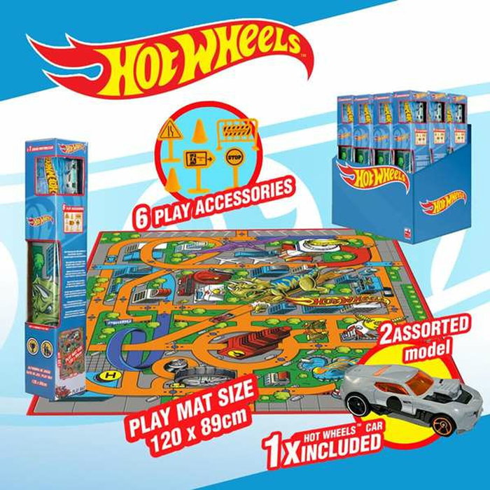 Reig Alfombra de juego Hot Wheels con un Coche 87,5x118 cm Reig Alfombra de juego Hot Wheels con un Coche 87,5x118 cm