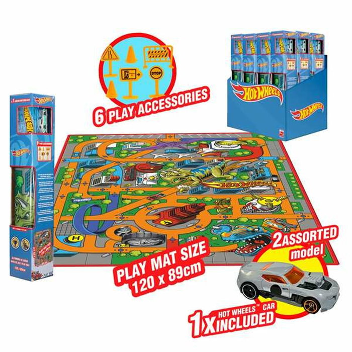 Reig Alfombra de juego Hot Wheels con un Coche 87,5x118 cm Reig Alfombra de juego Hot Wheels con un Coche 87,5x118 cm
