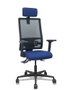 PIQUERAS Y CRESPO Silla Bormate con mecanismo Asincro, asiento azul marino y respaldo de malla negro