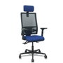 PIQUERAS Y CRESPO Silla Bormate con mecanismo Asincro, asiento azul marino y respaldo de malla negro