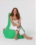 Atelier Del Sofa Puf de Jardín Diamond Green 60cm Ancho, 90cm Respaldo, 35cm Alto, para Exterior