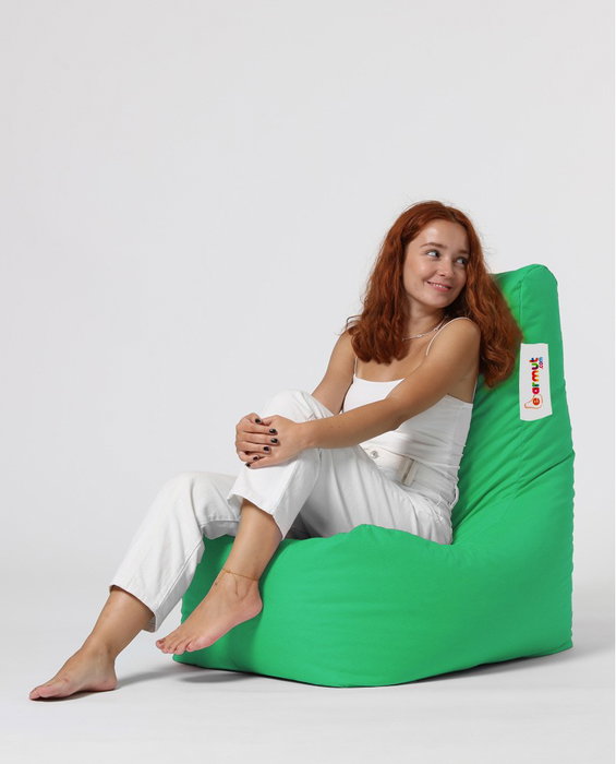 Atelier Del Sofa Puf de Jardín Diamond Green 60cm Ancho, 90cm Respaldo, 35cm Alto, para Exterior