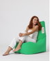Atelier Del Sofa Puf de Jardín Diamond Green 60cm Ancho, 90cm Respaldo, 35cm Alto, para Exterior