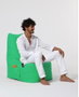Atelier Del Sofa Puf de Jardín Diamond Green 60cm Ancho, 90cm Respaldo, 35cm Alto, para Exterior