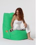 Atelier Del Sofa Puf de Jardín Diamond Green 60cm Ancho, 90cm Respaldo, 35cm Alto, para Exterior
