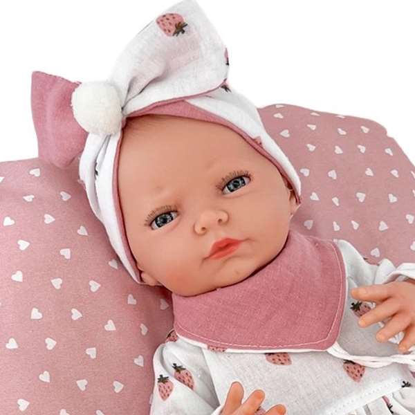 Berjuan 8125-24 New Born Niña Vestido Fresas 45 cm