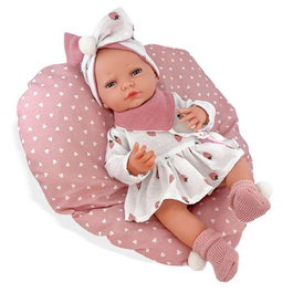Berjuan 8125-24 New Born Niña Vestido Fresas 45 cm