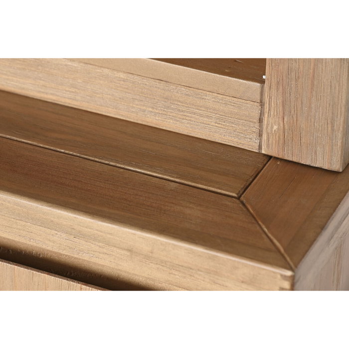 DKD Home Decor Librería de Pino y Metal 200x45x220 Escalera