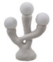 DKD Home Decor Lámpara de Sobremesa de Cerámica y Cristal Crudo
