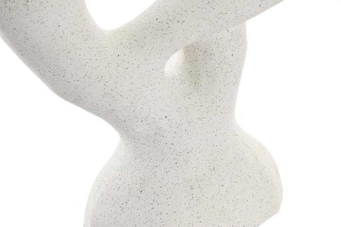 DKD Home Decor Lámpara de Sobremesa de Cerámica y Cristal Crudo