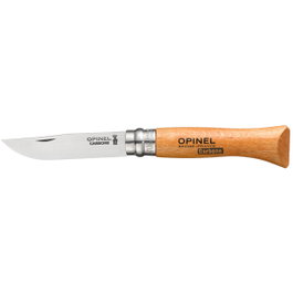 Opinel Navaja de acero al carbono N° 6, hoja de 7 cm