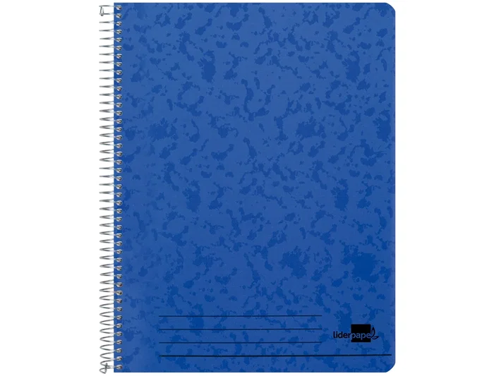 Liderpapel Cuaderno Espiral Folio 100 Hojas Cuadro 4mm Tapa Azul con Margen 70gr