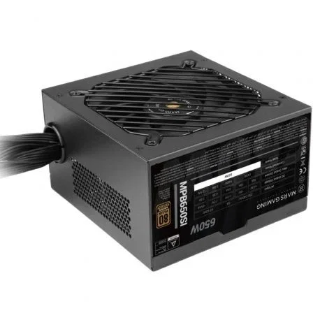 Mars Gaming MPB650SI Fuente de Alimentación ATX 650W 80 Plus Bronze 230V EU, Ventilador 120mm AI2-RPM, DC-DC, 7 Años Garantía