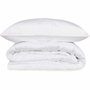 Juego de cama 100% algodón satén Blanco - 1 funda nórdica 220x240 cm + 2 fundas de almohada 60x60 cm