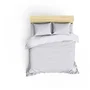 Juego de cama - 1 funda nórdica 220x240 cm + 2 fundas de almohada 60x60 cm - 100% Algodón Satén - Blanco - MEN8681875218046