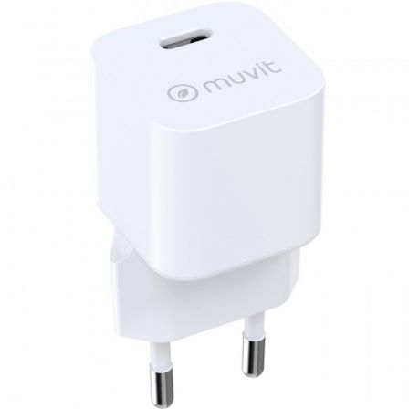 Muvit For Change MCACC0049 Cargador de Pared USB Tipo-C 25W Power Delivery Sostenible