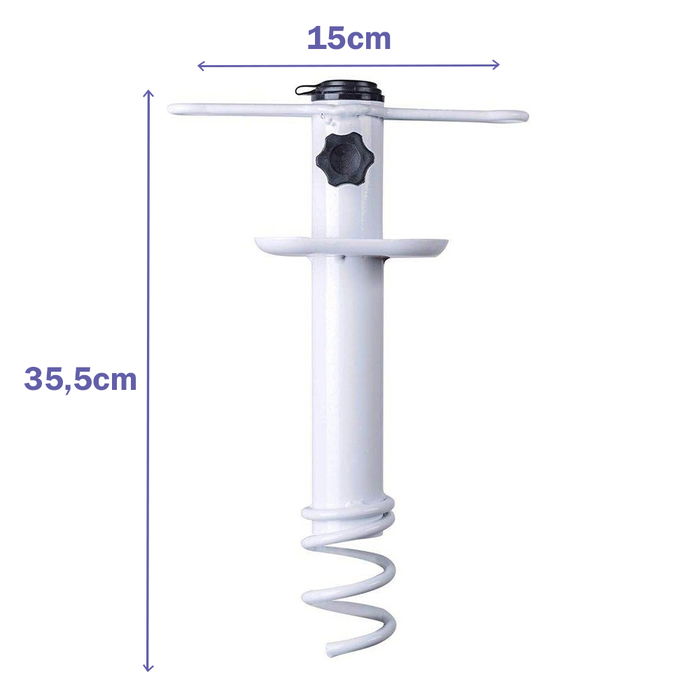 Marbueno Pincho Parasol Succion Acero Blanco 35,5x15x6 cm Playa y Jardin 10506 Marbueno Pincho Parasol Succion Acero Blanco 35,5x15x6 cm Playa y Jardin 10506