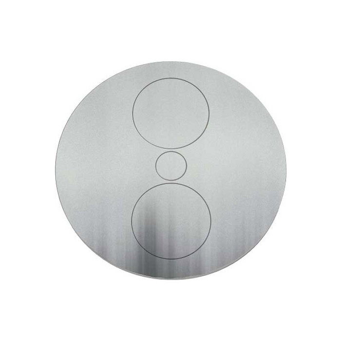 Bachmann TWIST Módulo Embutir 2 Tomas Acero Inoxidable para Oficina, Cocina y Hogar