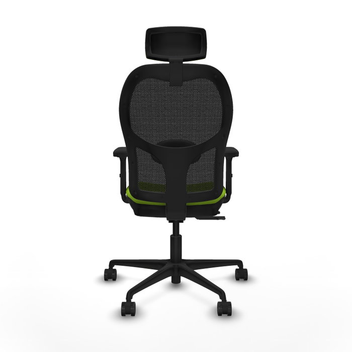 PIQUERAS Y CRESPO Silla de oficina Jorquera con mecanismo Sincro/Traslack, Pistacho y Negro