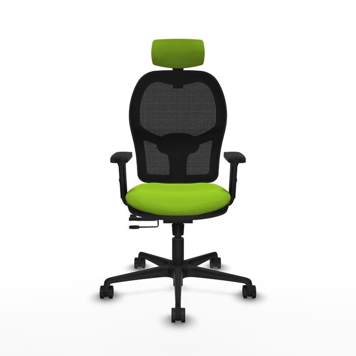 PIQUERAS Y CRESPO Silla de oficina Jorquera con mecanismo Sincro/Traslack, Pistacho y Negro