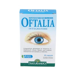 NATURANDO Oftalia 30 Cápsulas | Suplemento para la Visión con Luteína, Vitamina C y Arándano