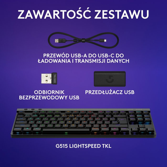 Logitech G515 Lightspeed TKL GL Tactile Negro