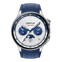 OnePlus OnePlus Watch 2 Reloj Inteligente Azul para Hombre y Mujer, Pantalla AMOLED Táctil de 1.43" (3.63 cm), GPS, Wear OS, 32GB, Resistencia IP68, 500 mAh