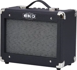 EKO Combo de Bajo BA15 1x8" 25W, con EQ 3 bandas, entrada Auxiliar y para auriculares - Amplificador compacto para práctica en casa