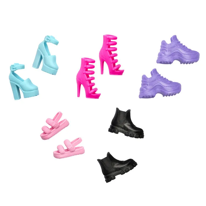 Barbie Zapatos de Barbie - 5 Pares - HWV71 Barbie Zapatos de Barbie - 5 Pares - HWV71