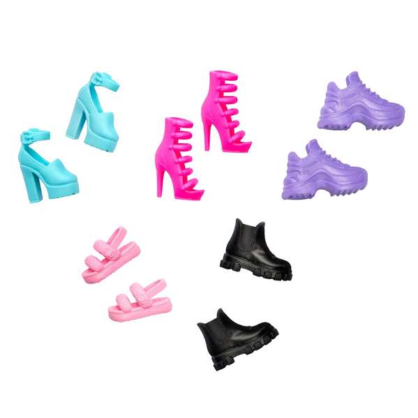 Mattel Zapatos Barbie Pack de 5 Pares Mattel Zapatos Barbie Pack de 5 Pares