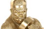 DKD Home Decor Figura de Gorila Dorado en Resina