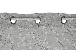 DKD Home Decor Cortina Romantico Gris Claro 260 x 140 cm (2 Unidades)