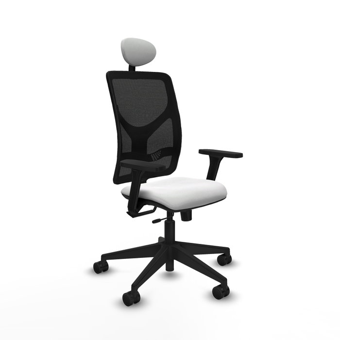PIQUERAS Y CRESPO Silla de oficina Motilla con mecanismo Sincro/Traslack, Blanco y Negro PIQUERAS Y CRESPO Silla de oficina Motilla con mecanismo Sincro/Traslack, Blanco y Negro