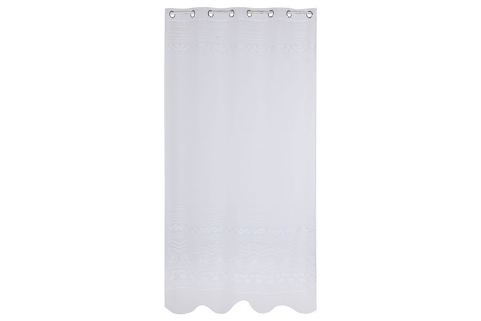 DKD Home Decor Cortina Boho Blanco 260 x 140 cm (2 Unidades) Poliester con 8 Anillas DKD Home Decor Cortina Boho Blanco 260 x 140 cm (2 Unidades) Poliester con 8 Anillas