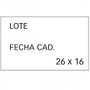 Apli Etiquetas para Etiquetadora de Precios con Lote y Fecha de Caducidad, 6 Rollos de 1000 unidades, Blanco