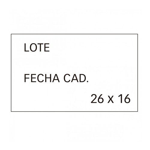 Apli Etiquetas para Etiquetadora de Precios con Lote y Fecha de Caducidad, 6 Rollos de 1000 unidades, Blanco Apli Etiquetas para Etiquetadora de Precios con Lote y Fecha de Caducidad, 6 Rollos de 1000 unidades, Blanco