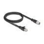 DeLOCK Cable de red M12 X-codificado 8 Pin a RJ45 Cat.5e S/FTP de 1 m, Negro
