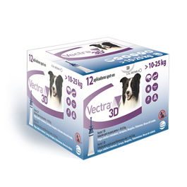 Vectra 3D Spot-On Perros 10-25 kg Antiparasitario 12 Pipetas
