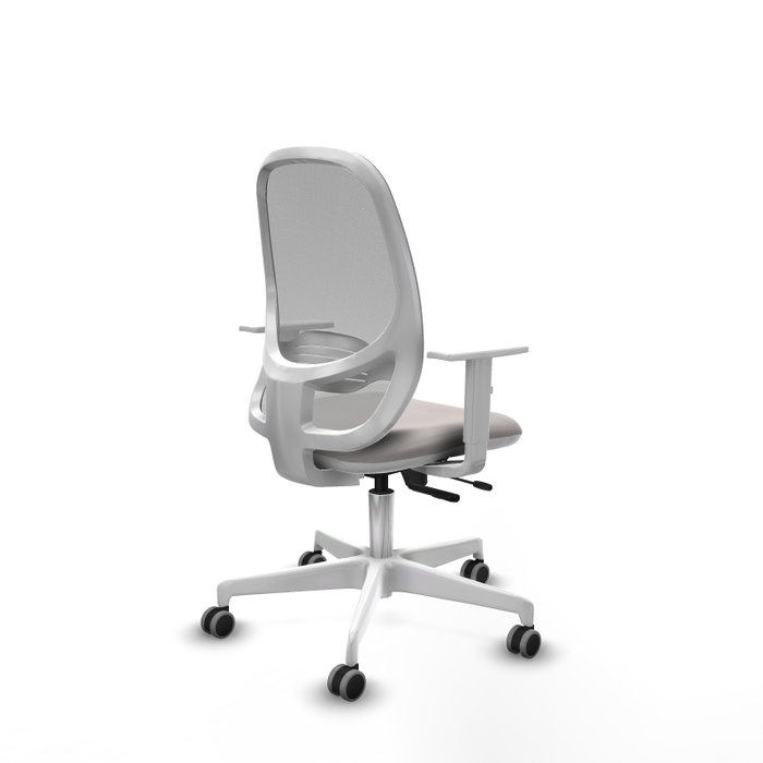 PIQUERAS Y CRESPO Silla de oficina Cilanco con mecanismo Sincro/Traslack, Blanco y Gris PIQUERAS Y CRESPO Silla de oficina Cilanco con mecanismo Sincro/Traslack, Blanco y Gris