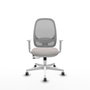 PIQUERAS Y CRESPO Silla de oficina Cilanco con mecanismo Sincro/Traslack, Blanco y Gris