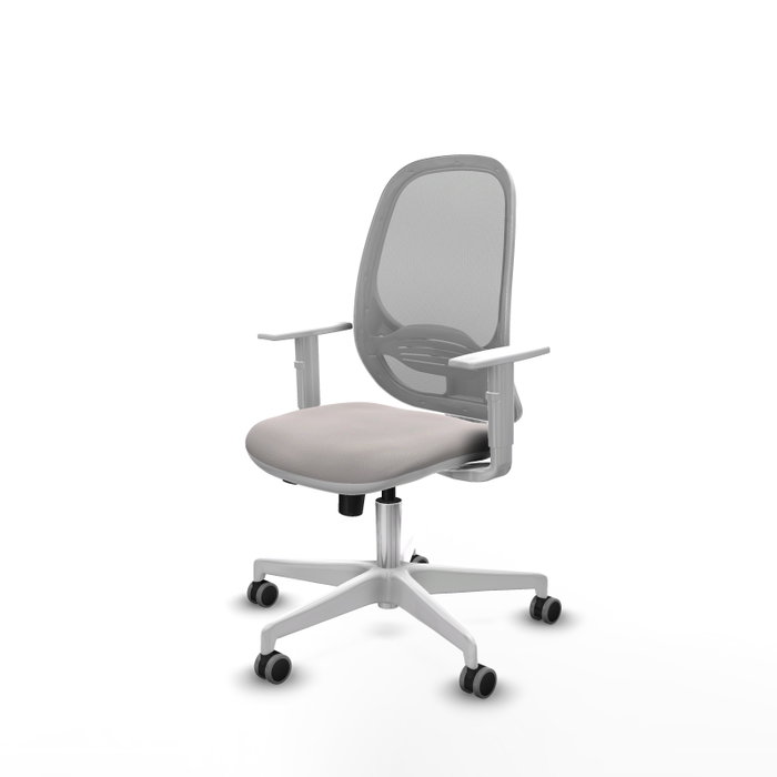 PIQUERAS Y CRESPO Silla de oficina Cilanco con mecanismo Sincro/Traslack, Blanco y Gris PIQUERAS Y CRESPO Silla de oficina Cilanco con mecanismo Sincro/Traslack, Blanco y Gris
