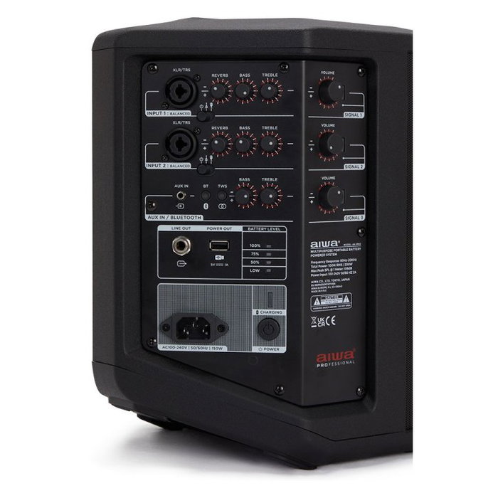 Aiwa AX-1PRO Altavoz Portátil Amplificado 100W RMS Bluetooth 5.0 TWS Negro