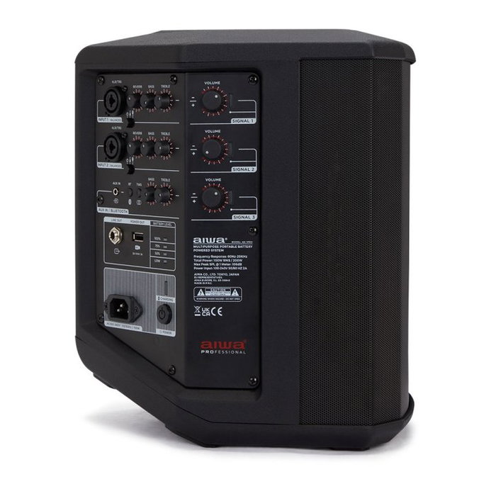 Aiwa AX-1PRO Altavoz Portátil Amplificado 100W RMS Bluetooth 5.0 TWS Negro