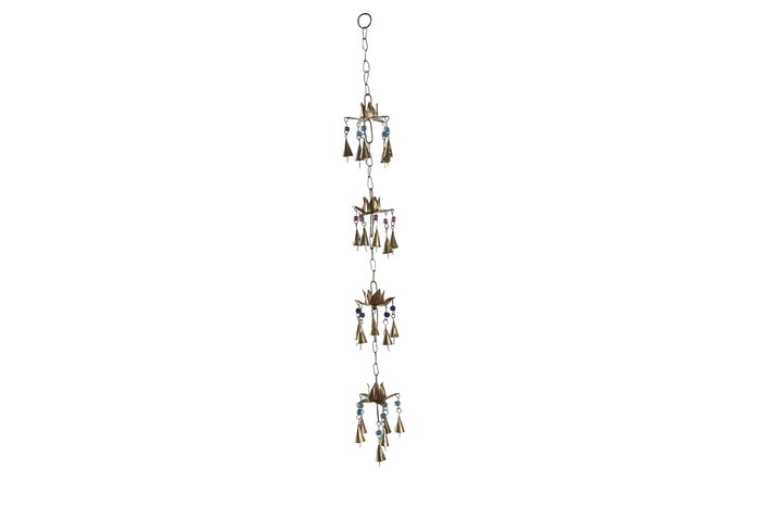 DKD Home Decor Decoración Colgante Metal Flor Loto Dorado 9x9x80 cm DKD Home Decor Decoración Colgante Metal Flor Loto Dorado 9x9x80 cm