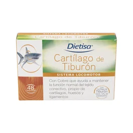 Dietisa Cartílago De Tiburón 48 Comprimidos para Tejido Conectivo, Huesos y Ligamentos