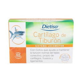 Dietisa Cartílago De Tiburón 48 Comprimidos para Tejido Conectivo, Huesos y Ligamentos