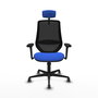 PIQUERAS Y CRESPO Silla de oficina Mardos con mecanismo Sincro, Azul y Negro